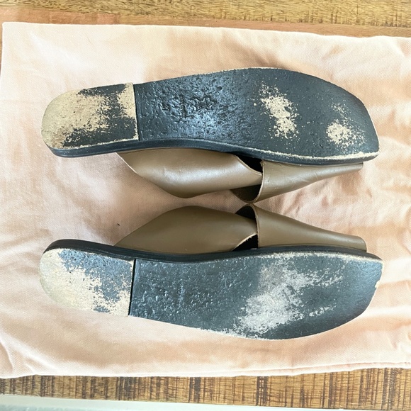 ATP All Tomorrow's Parties Khaki Brown Alicia Slides - Picture 4 of 5